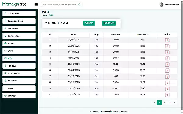 Managetrix-WFH-management-module