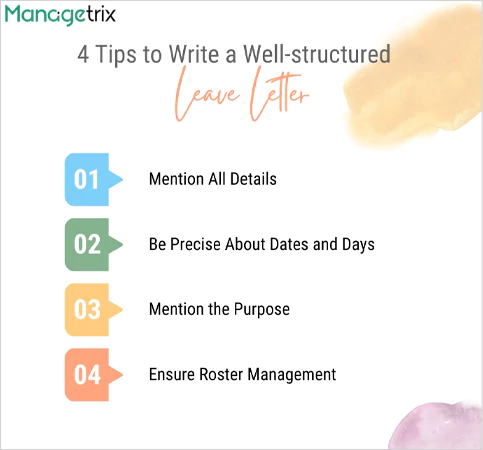 Tips to write a leave letter