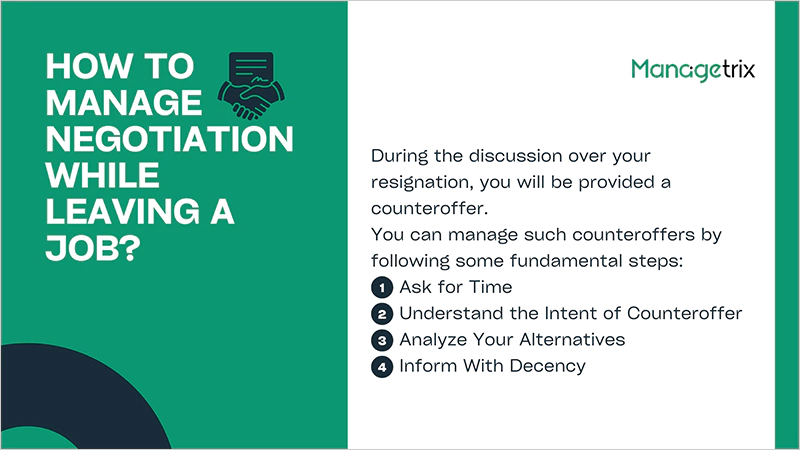 How to Manage Negotiation While Leaving a Job