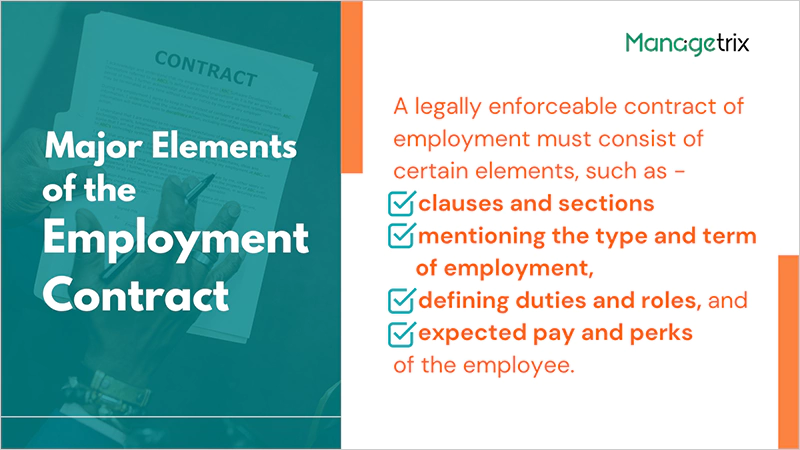 Major Elements of the Employment Contracts