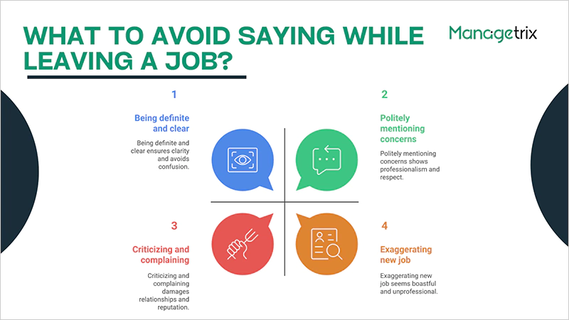 What to Avoid Saying While Leaving a Job