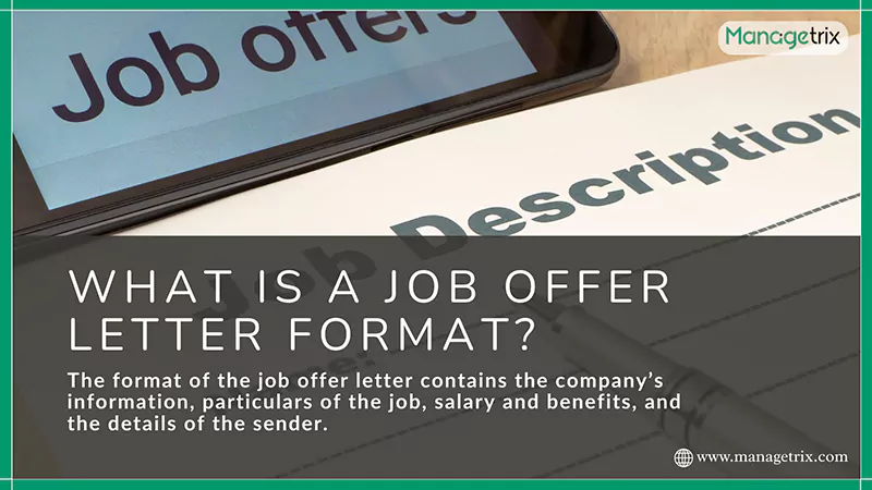 Job Offer Letter Format