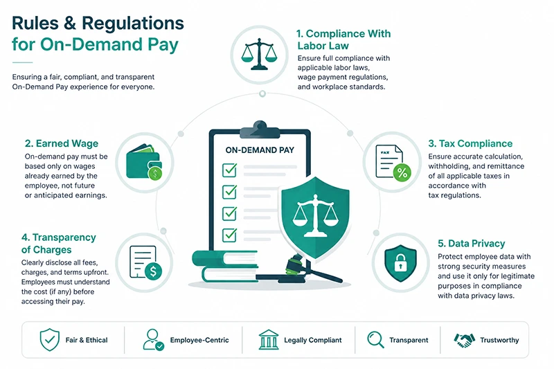 Rules and Regulations for On Demand Pay Services