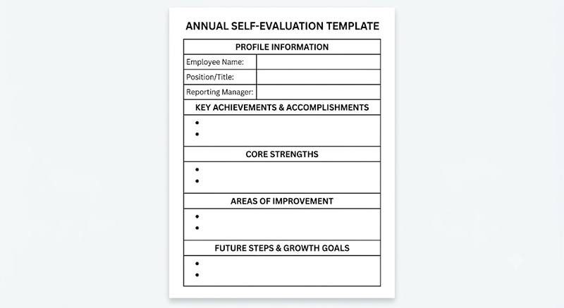 Self Evaluation Templates