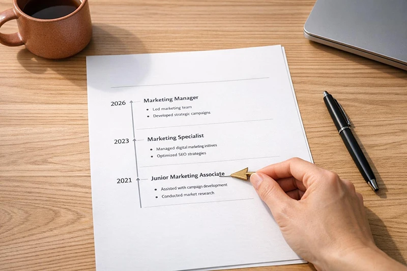 how to show promotion on resume